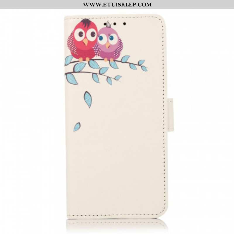 Etui Folio do Poco M4 Pro 5G Para Sowy Na Drzewie